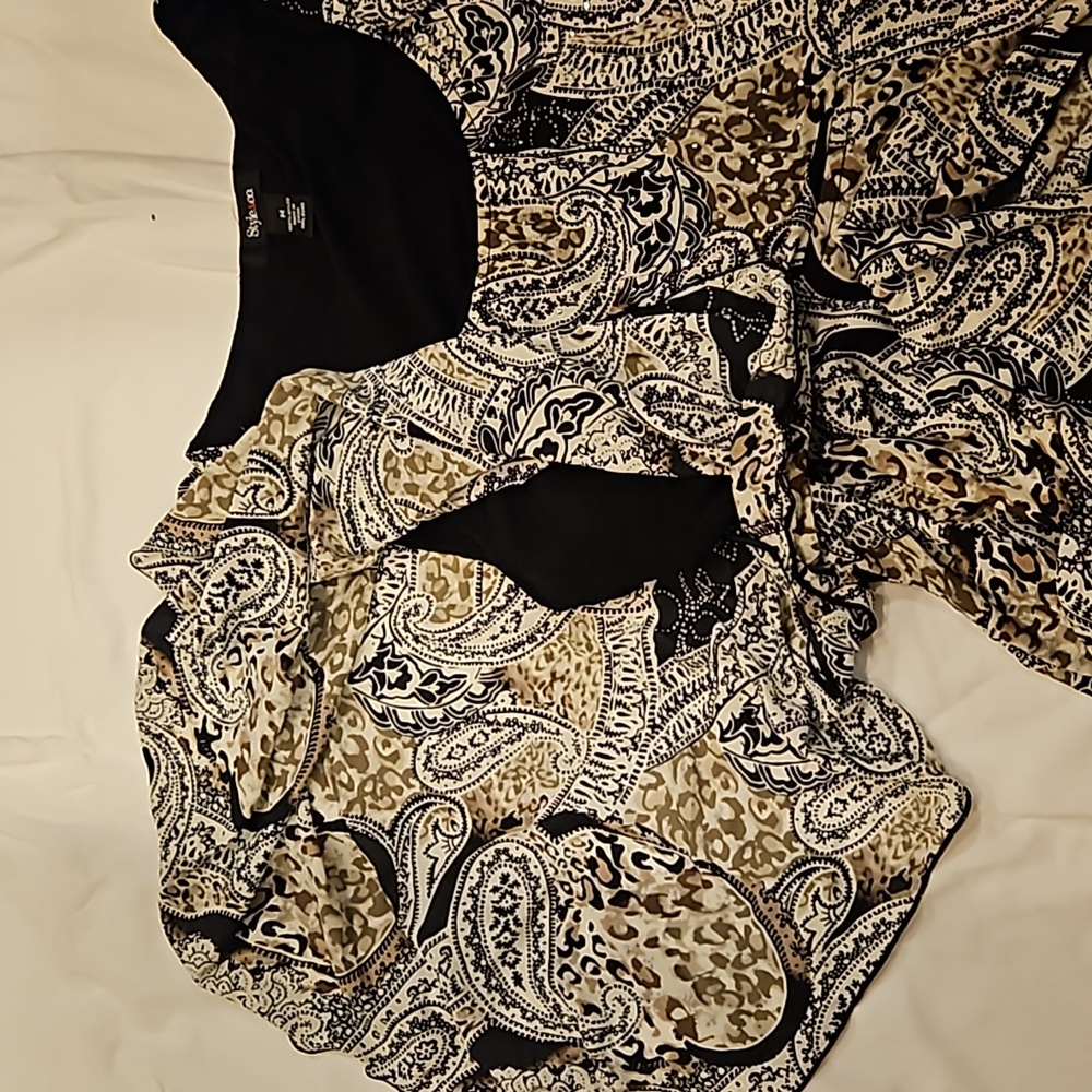 Beautiful Style&Co formal beaded and stretch top - Picture 4 of 6